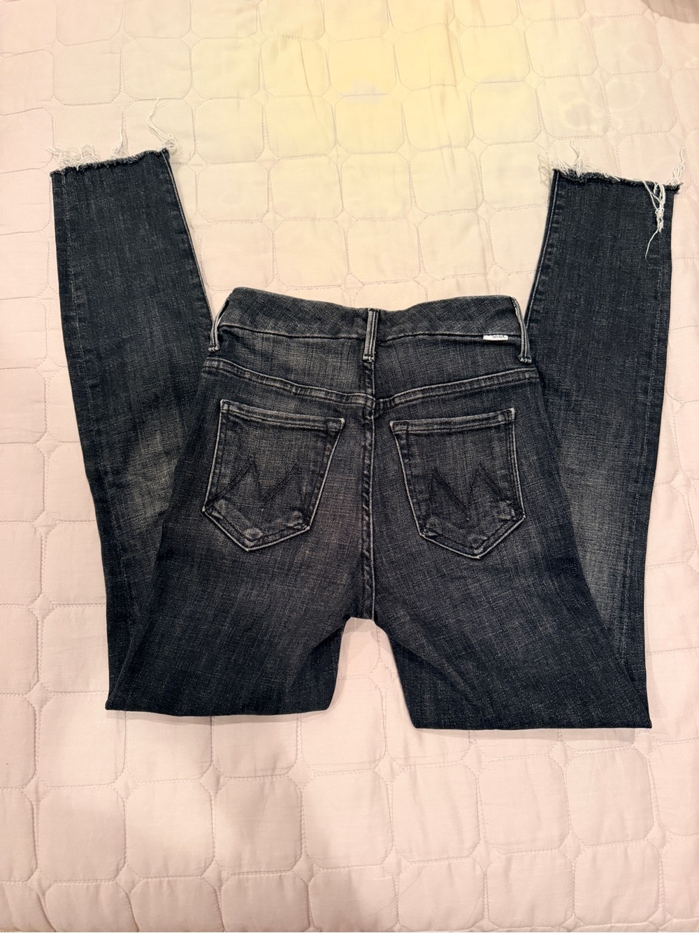 MOTHER Women's Black Wash High-Rise Skinny Jeans